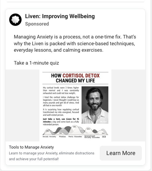 Liven cortisol detox angle