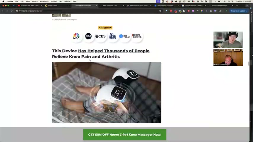 Nooro advertorial mid-page with benefits and social proof
