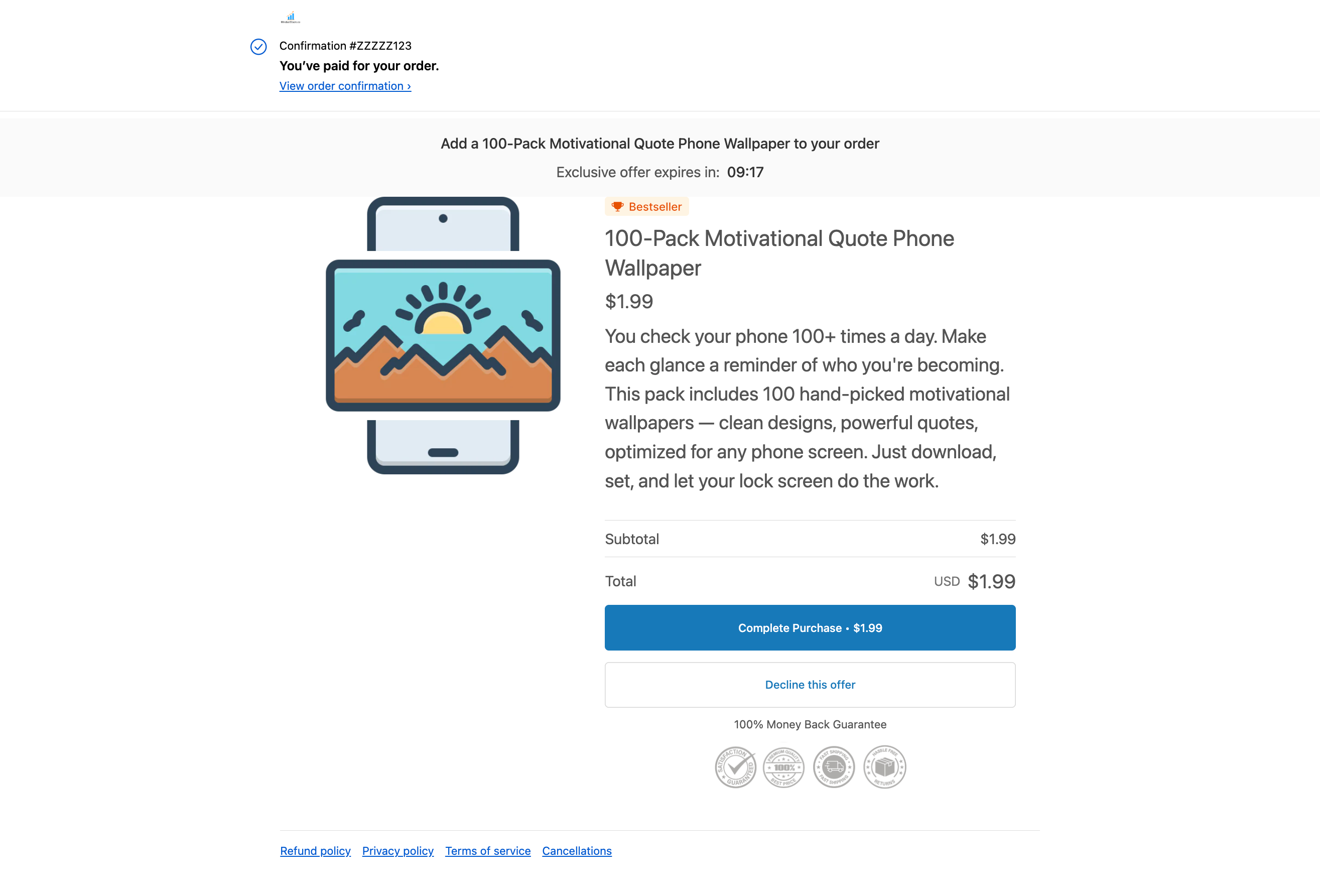 MindsetStack upsell 1