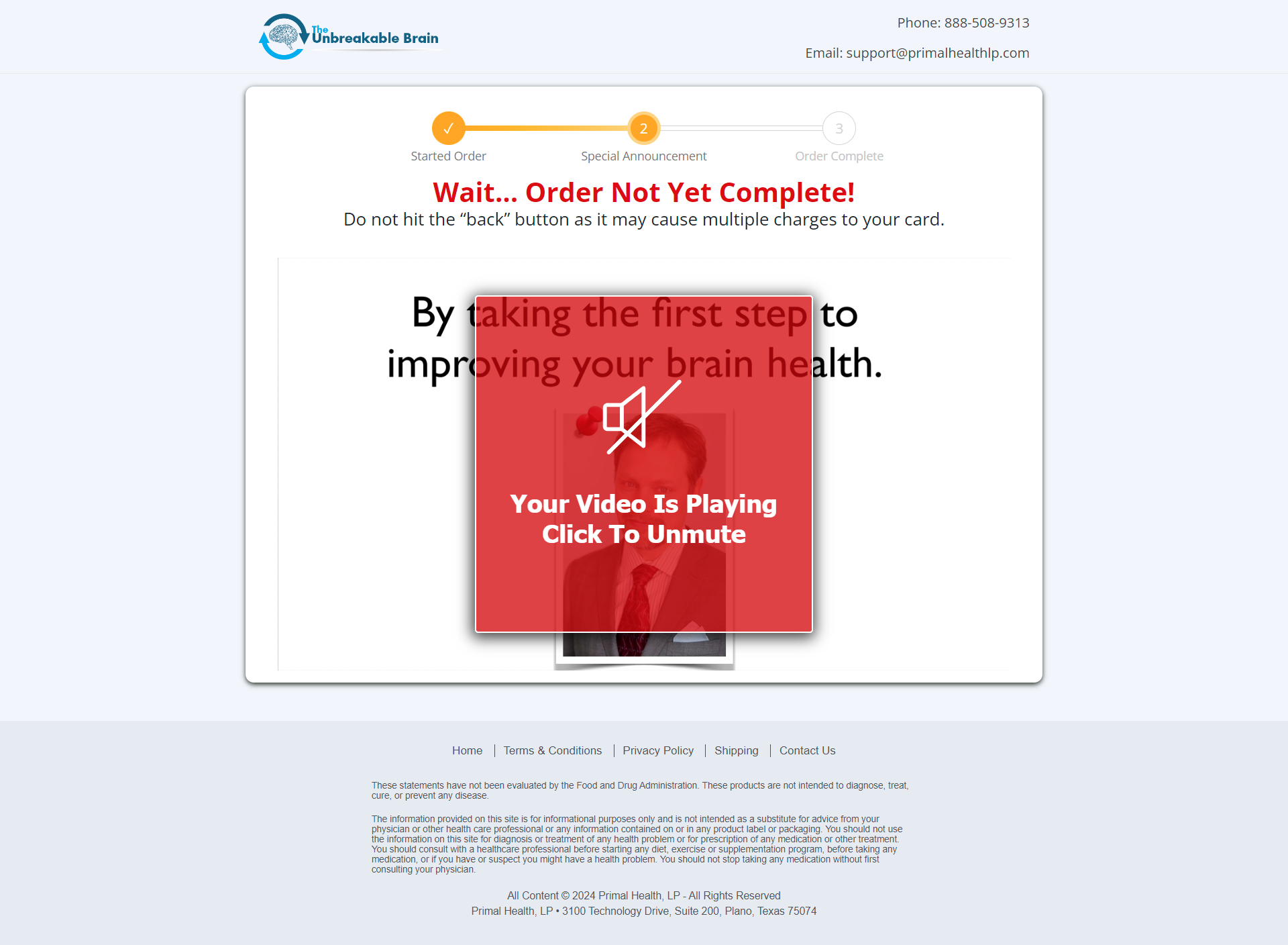 Simple Brain Fix upsell 1 video gate