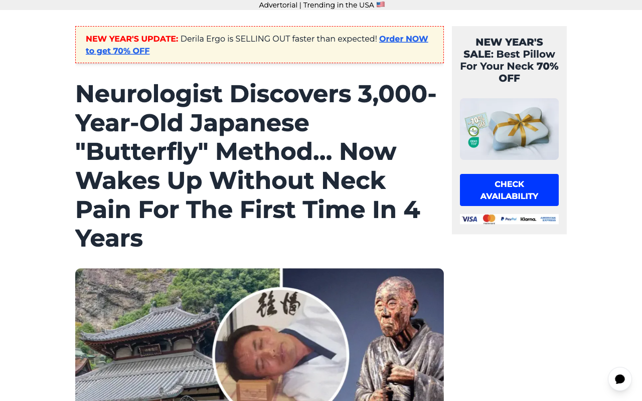 Neck pain advertorial hero