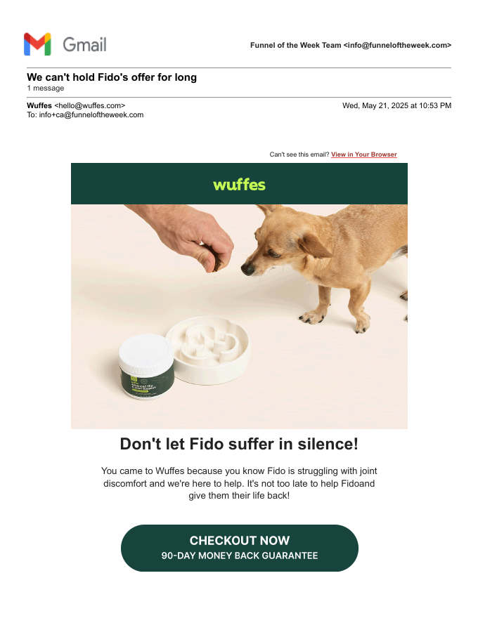 Wuffes, +2h: "We can’t hold Fido’s offer for long".