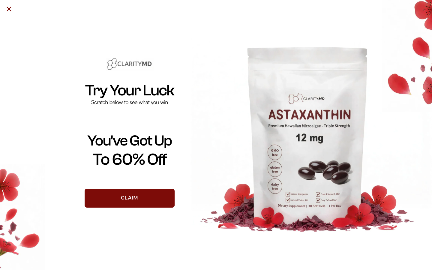 Clarity MD, gamified exit pop-up.