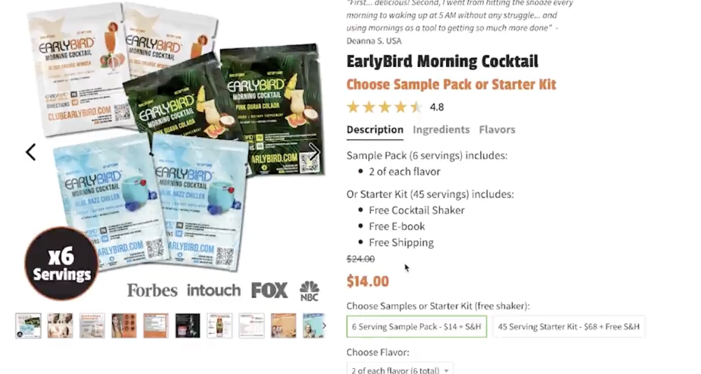 Club Early Bird sample pack offer with ebook