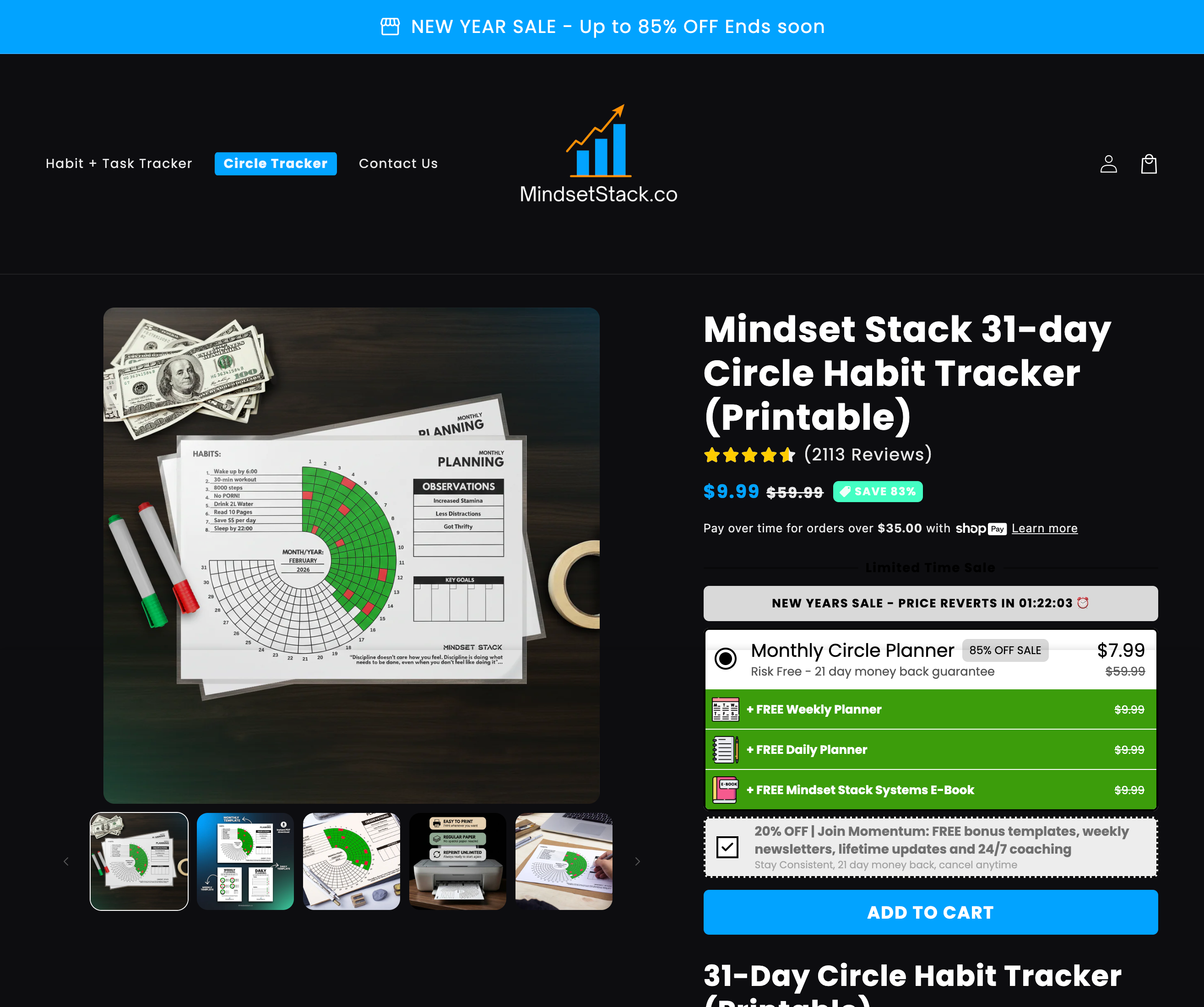 MindsetStack landing page v2 top