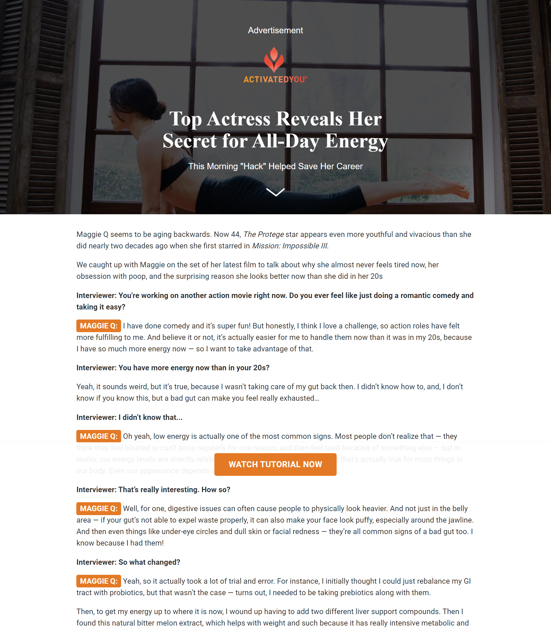 Activated You · pre-sell (pre-VSL) page