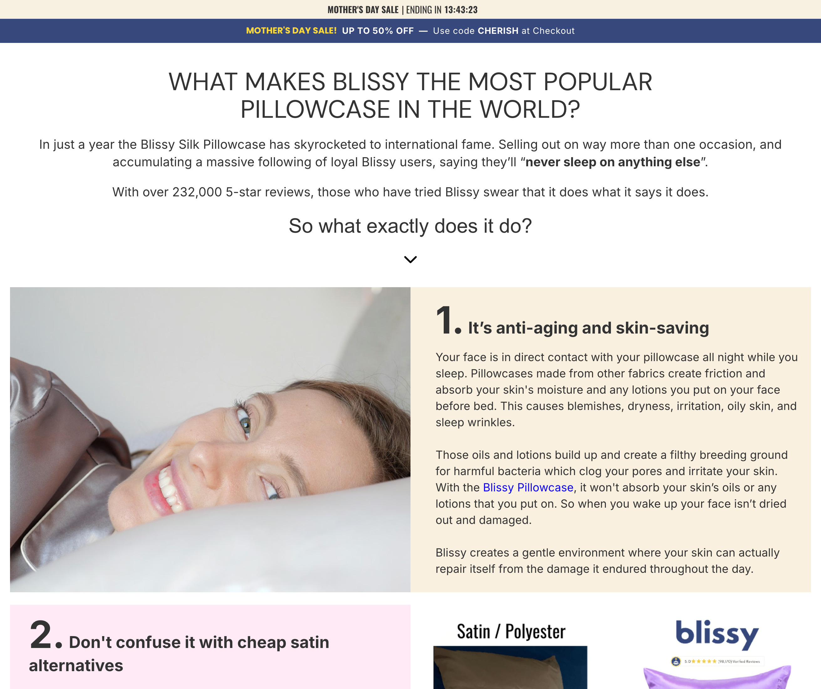 Blissy · advertorial lander v1 (winner)