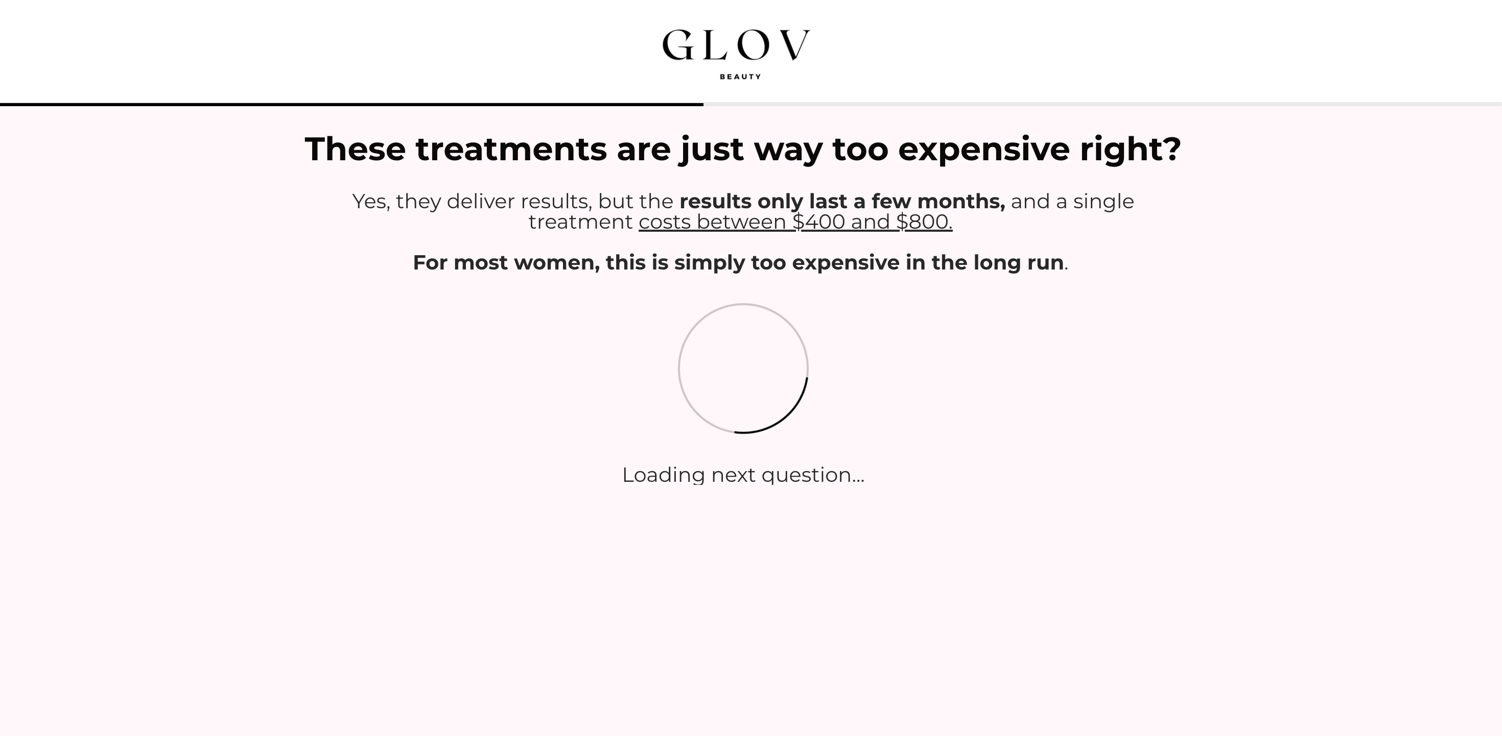 GLOV Beauty quiz, step 9 of 19. Nothing here is needed to understand a microfiber glove; the quiz is building a 'your routine' result.