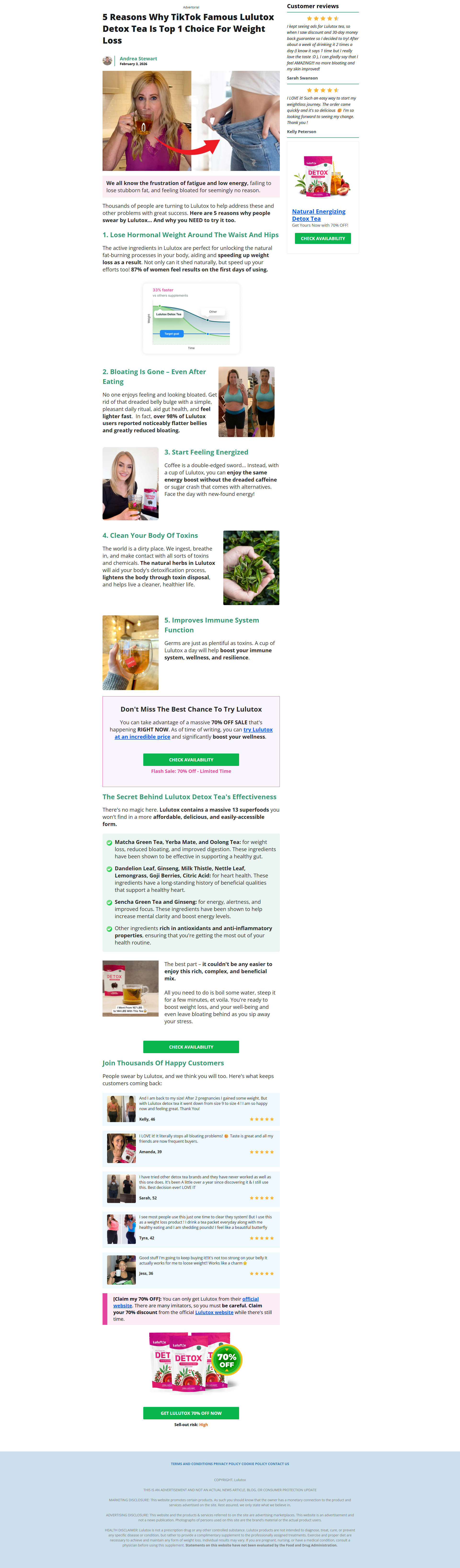 Lulutox · listicle advertorial