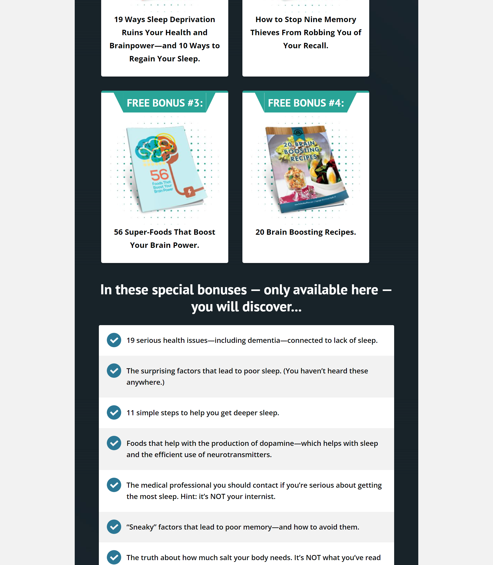 Simple Brain Fix sales page price section